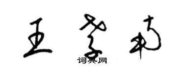 梁锦英王孝南草书个性签名怎么写