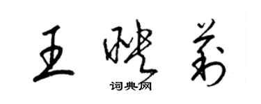 梁锦英王映莉草书个性签名怎么写