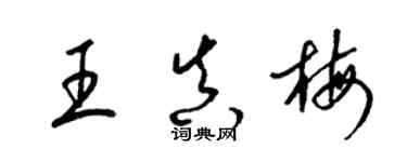 梁锦英王真梅草书个性签名怎么写