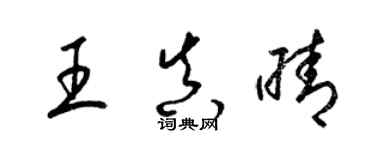 梁锦英王真晴草书个性签名怎么写