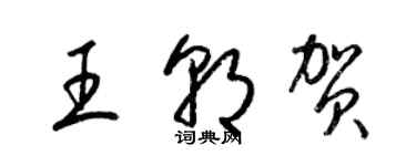 梁锦英王朝贺草书个性签名怎么写