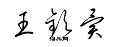 梁锦英王钦异草书个性签名怎么写
