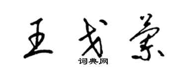 梁锦英王戈兰草书个性签名怎么写