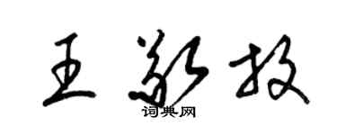 梁锦英王敬放草书个性签名怎么写