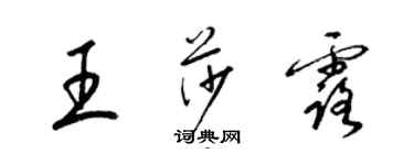 梁锦英王莎露草书个性签名怎么写