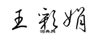 梁锦英王彩娟草书个性签名怎么写