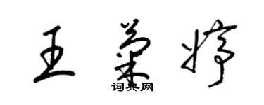 梁锦英王菊婷草书个性签名怎么写
