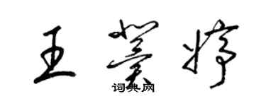 梁锦英王冀婷草书个性签名怎么写