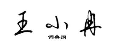 梁锦英王小冉草书个性签名怎么写