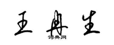 梁锦英王冉生草书个性签名怎么写