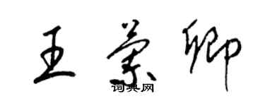梁锦英王兰卿草书个性签名怎么写