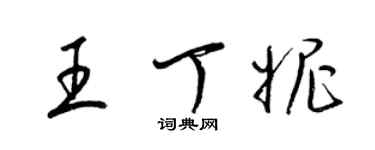 梁锦英王丁妮草书个性签名怎么写