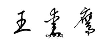 梁锦英王爱鹰草书个性签名怎么写