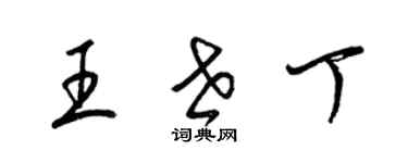 梁锦英王世丁草书个性签名怎么写