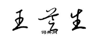 梁锦英王芝生草书个性签名怎么写