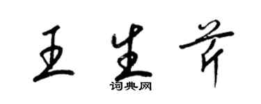 梁锦英王生芹草书个性签名怎么写