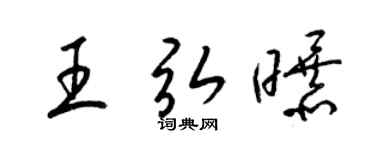 梁锦英王弘曝草书个性签名怎么写