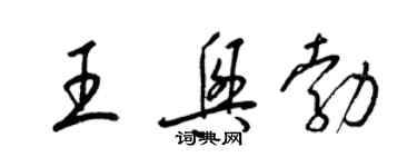 梁锦英王兴勃草书个性签名怎么写