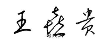 梁锦英王喜贵草书个性签名怎么写