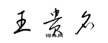 梁锦英王贵名草书个性签名怎么写