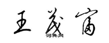 梁锦英王茂富草书个性签名怎么写