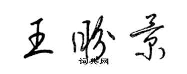 梁锦英王盼景草书个性签名怎么写