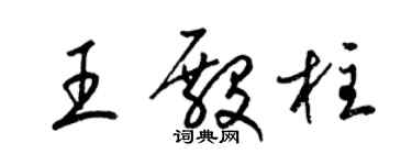 梁锦英王殿柱草书个性签名怎么写