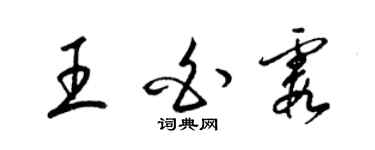 梁锦英王白霞草书个性签名怎么写