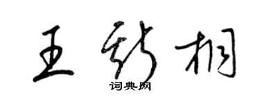 梁锦英王斯桐草书个性签名怎么写