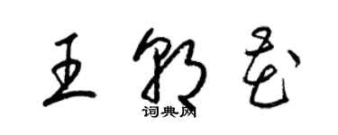 梁锦英王朝花草书个性签名怎么写