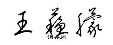 梁锦英王苏朦草书个性签名怎么写