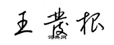 梁锦英王发根草书个性签名怎么写