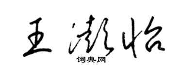 梁锦英王澎怡草书个性签名怎么写