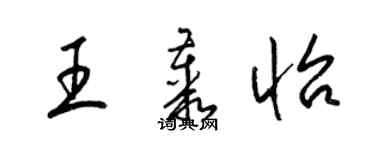 梁锦英王丛怡草书个性签名怎么写