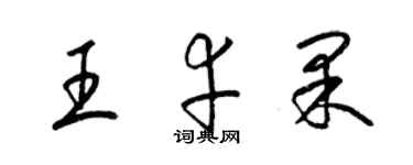梁锦英王幸果草书个性签名怎么写