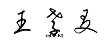 梁锦英王孝友草书个性签名怎么写