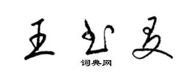 梁锦英王书友草书个性签名怎么写