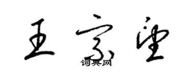 梁锦英王宗望草书个性签名怎么写