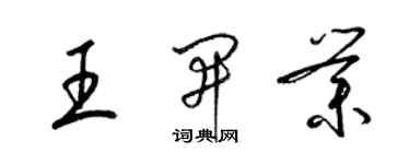 梁锦英王开业草书个性签名怎么写