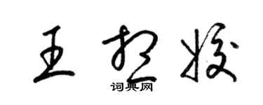 梁锦英王想姣草书个性签名怎么写