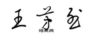 梁锦英王芳烈草书个性签名怎么写