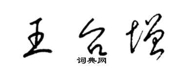 梁锦英王台增草书个性签名怎么写