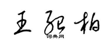 梁锦英王绍柏草书个性签名怎么写