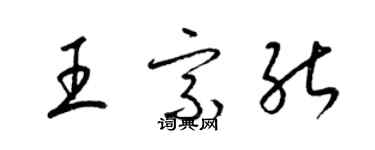梁锦英王宗能草书个性签名怎么写