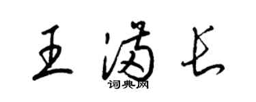 梁锦英王满长草书个性签名怎么写