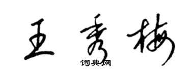 梁锦英王秀梅草书个性签名怎么写