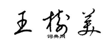 梁锦英王树美草书个性签名怎么写
