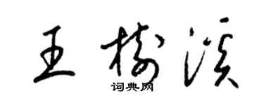 梁锦英王树溪草书个性签名怎么写