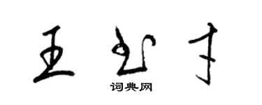 梁锦英王书才草书个性签名怎么写