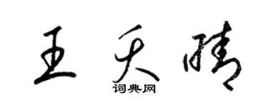 梁锦英王夭晴草书个性签名怎么写